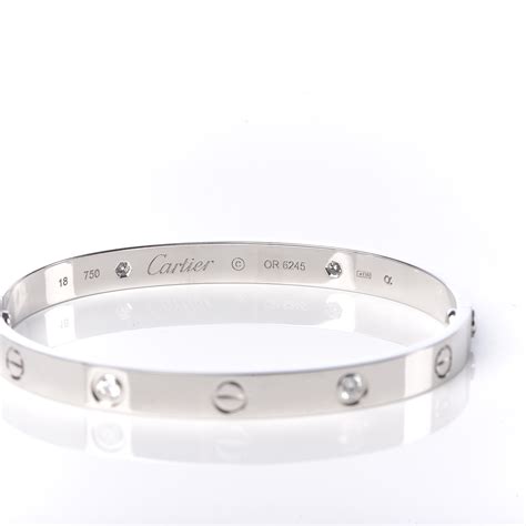 white gold love bracelet cartier|cartier love bracelet real.